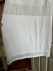 FABLETICS White Mesh Stretch Dress Large – Top Lined – Mid Sheer – Bottom Lined