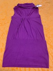 BCBG Max Azria Casual Sleeveless Cowl Neck Sweater Dress NWT Small UltraViolet