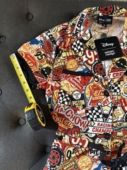 Disney Unique Vintage Lightning McQueen Cars Shirt Dress XS Multi