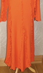 H&M STUDIO S/S 2021 ORANGE / RED SEAM DETAIL MAXI DRESS S