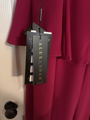Alexander by DAYMOR Cranberry Off Shoulder Evenings Gown Sz 18 NWT MSRP $1095
