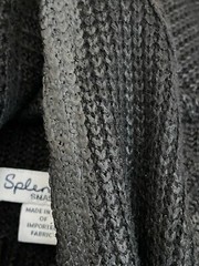 Splendid ~ Astor Metallic Coated Sweater Knit Sleeveless Black Dress ~ sz Small