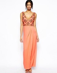 VIRGOS LOUNGE CHERISE SLEEVELESS MAXI DRESS SIZE UK6 EUR34 US2