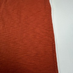 Red-Orange Rust Cotton Flutter Sleeve Side Slit Universal Thread Midi Dress S