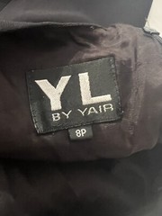 YL By Yair Dress Size 8P Length 47” Zipper Lined Poly Acetate Black #ST27