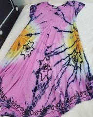 Women&rsquo;s Sundress Bohemian Rayon One Size Hippie Boho Tie Dye