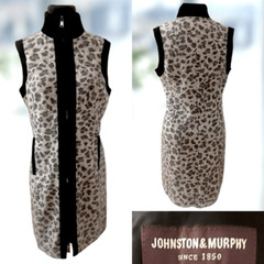 JOHNSTON & MURPHY Poly Wool Blend Full Zip up Sweater Dress Size XS