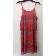 Pixley Mini Sundress Sz M Spaghetti Strap Lined Bohemian Festival READ