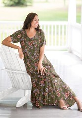 Woman Within Plus Size Petite Short-Sleeve Crinkle Dress