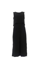 Brittany Humble Overlay Midi Dress Black M NWOT (908)