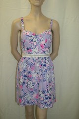 Lilly Pulitzer Devyn Dress Light Lilac Verbena Trunks In The Air Sz 16 NWT