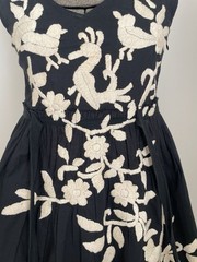 Husk Black Mexican Embroidered Boho Dress