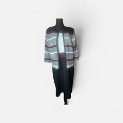 Studio One Two-Piece Sleeveless Sheath Dress and Striped Jacket Set
