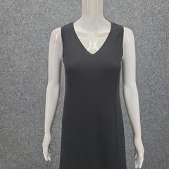 Isaac Mizrahi Live Womens Sleeveless V-Neck Trendy Dress XX-Small Size Black