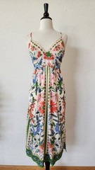 New Anthro Midi Dress Size Small Floral Coquette Wedding Bow Brunch Crochet