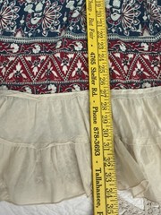 Unbranded Boutique Dress M Patchwork Ruffled Shift Mini Boho Cottagecore NWOT