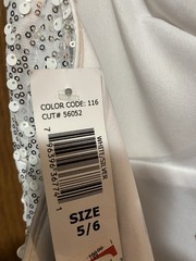 Jump Apparel White/Silver Sweetheart Gown Size 5/6 New with Tags NWT