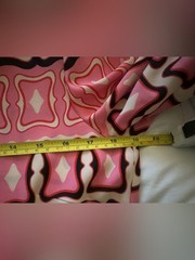 Zara Pink Geometric Print Midi Dress NWOT Retro Mod Long Sleeve Size L