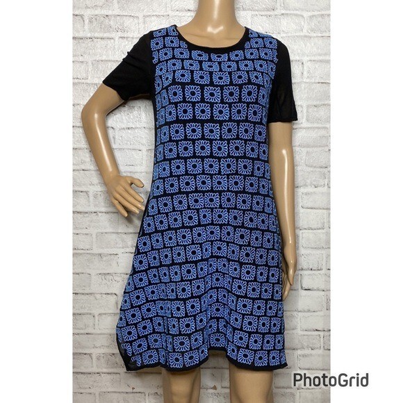 Opening Ceremony blue daisy embroidered dress m medium