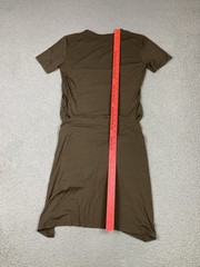 Aritzia Wilfred Free Dress Small Brown Wrap T Shirt Front Tie Stretch Casual