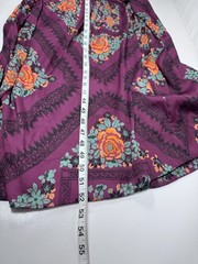 Free People L Floral Strapless Tie Back Palazzo Wide Leg Jumpsuit Bohemian Boho