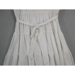 Express Womens White Sleeveless Tiered Surplice V-Neck Belted Mini Dress Size M