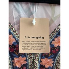 BloomChic Boho Print V Neck Drawstring Dress NWT