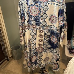 Lildy Dress L-XL Pockets Soft V Neck 3/4 Sleeves