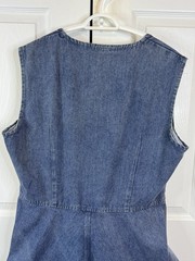 Dark Denim Mini Hi-Low Dress No Collar Size L