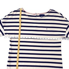 Tommy Hilfiger Dress Large Cotton Knit Classic Preppy Nautical Cruise Dress Fall