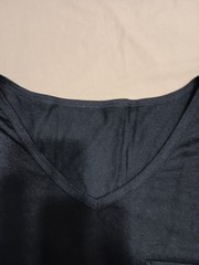 48&Prime; Basic Black 60% Polyester 35%Rayon 5% Elastane SS Pocket Casual Women&rsquo;sDress