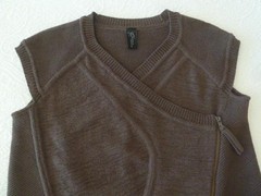 Zero+Maria Cornejo Brown Asym Zip Cocoon Sweater Dress or Cardigan Coat M L $650