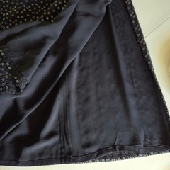Escada Elements Navy Blue Sequin Cowl Neck Maxi Triple Strap Gown EU42 US10