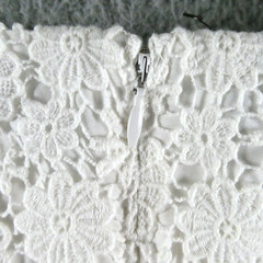 Talbots Dress 12 White Floral Lace Fit Flare Sleeveless Lined Bridal Party New