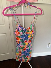 Wild Fable Pink Floral Spaghetti Strap Mini Sun Dress