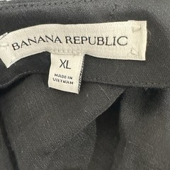 Banana Republic Women&rsquo;s Black Viscose-Linen Mini Shift Dresssize XL