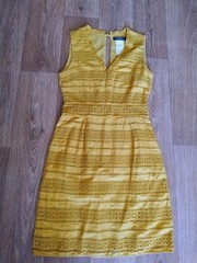 Women Weekend Max Mara Dress Mustard Cotton S