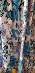 Womens blue white cotton midi dress sea summer floral halter neck size M unbrand