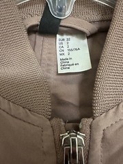 H&M Divided Long Mauve Jacket Size 2