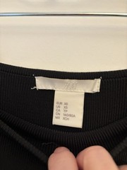 H&M Sexy Bodycon Little Black Dress, Off-Shoulder, Size XS/S (6-8)
