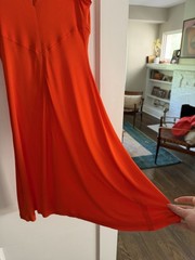 versace 2000s neon orange medusa heads mini dress women’s XS