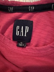 GAP Womens M Pink Solid Shift Tiered Midi Dress Round Neck Sleeveless
