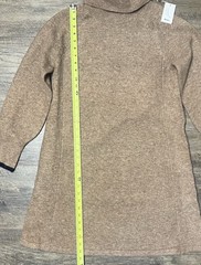 Hatley Women’s Swing Sweater Dress Turtleneck Oatmeal Size Small