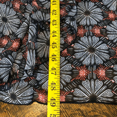 Amanda Lane Black, White and Orange Handkerchief Hem Dress