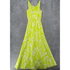 Ann Taylor Dress 2 Maxi Boho Floral Low Back Boho Lightweight Lined Yellow White
