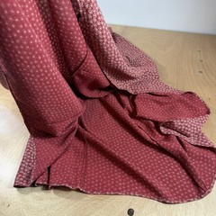Ann Taylor Seamed Flare Midi Dress Size 4 Geometric Tile Pattern Red