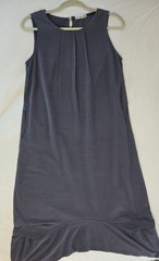 BestTailor Womens Linen Cotton Pullover Tank Shift Dress W/Pockets Size M Gray