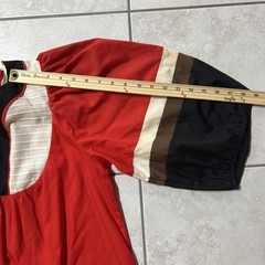 Vintage Kinnari Dress Small Multicolor Red Black Brown White Long