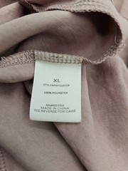 No Comment Womens XL Blush Satin Slip Dress Midi Side Slit Side Zip Spaghetti