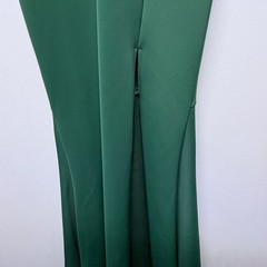 Lillys Kloset Forest Green Deep V-Neck Mermaid Maxi Gown Sleeveless Size L